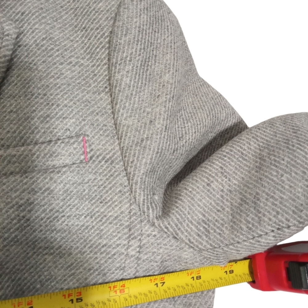 Banana Republic 2-Button Blazer Jacket Gray Patch Elbow Classic Fit Sz 8 - Picture 8 of 9